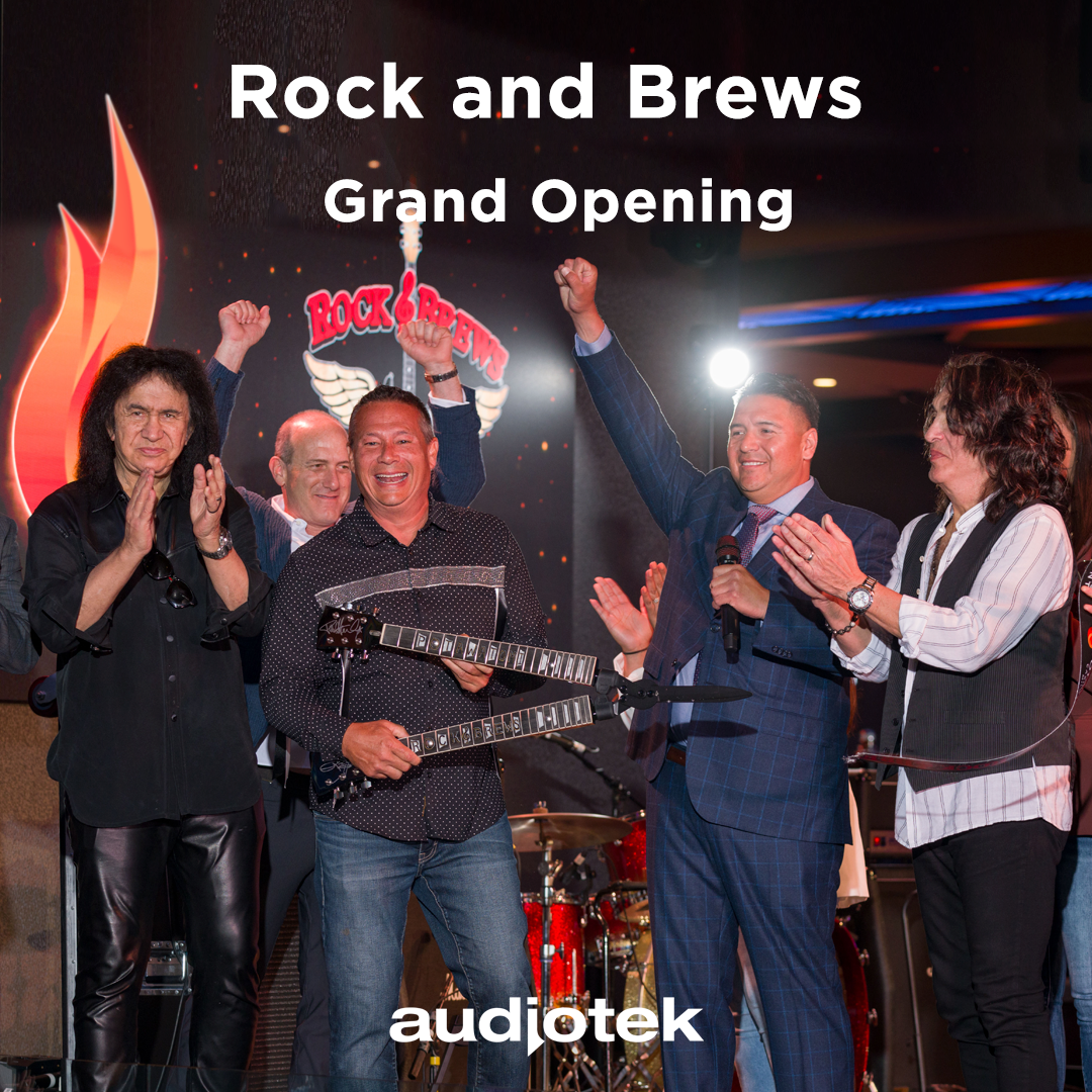 Gene Simmons and Paul Stanley from Kiss at the Rock and Brews Grand Opening.