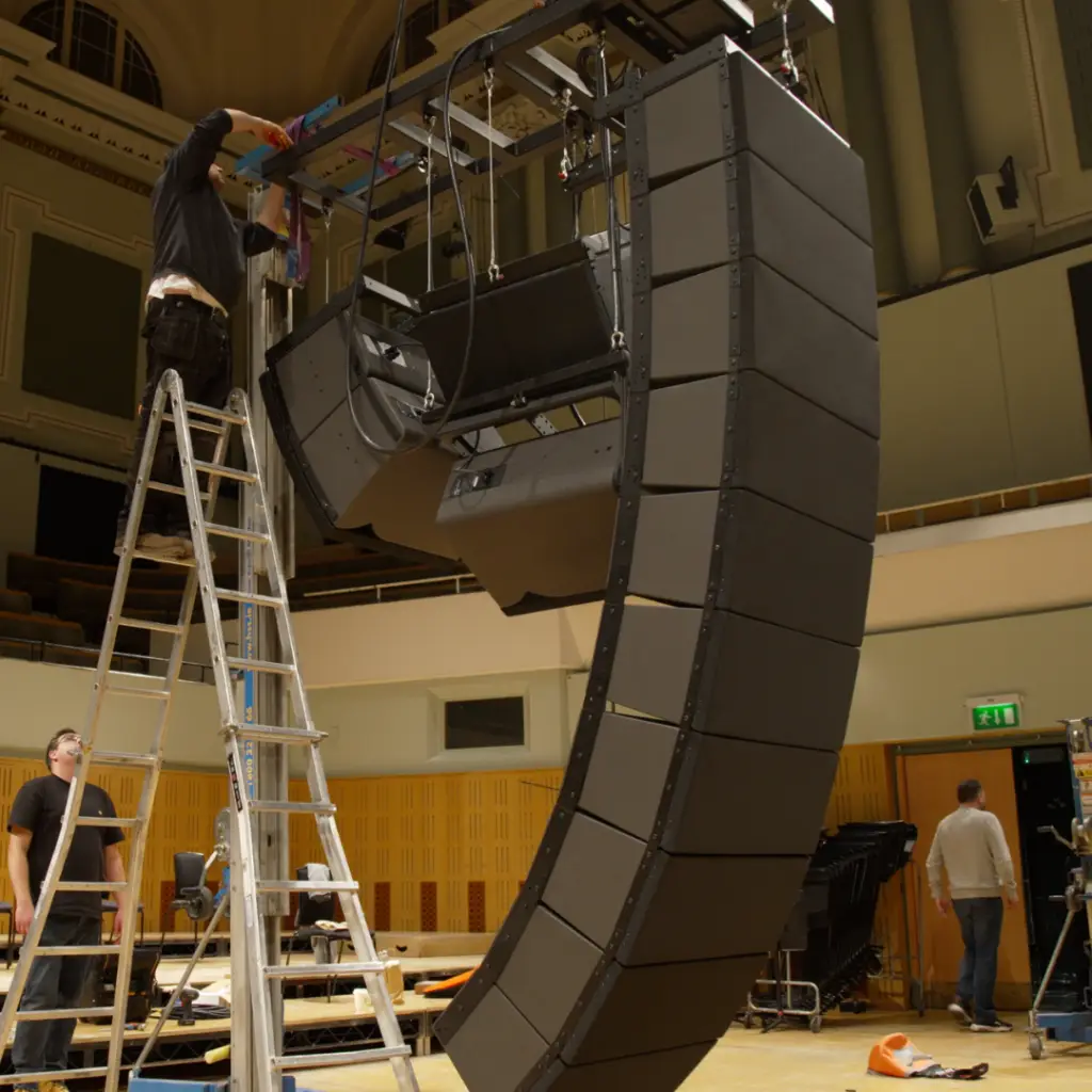 Audiotek Installing L-Acoustic Speaker Array in National Concert Hall, Dublin