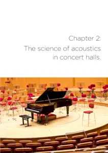 chapter two the science of acoustics in concert halls - picture of a grand piano on a stage surrounded by empty seats waiting for an orchestra